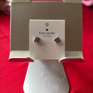 Kate Spade Silver Heart Stud Earrings